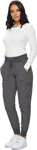 Vista 3 de Pantalones quirúrgicos acanalados para mujer