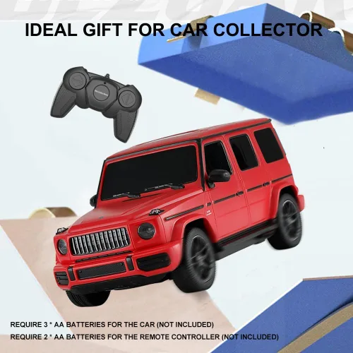 Vista 6 de Coche de control remoto a escala 1:24 para Mercedes G63, modelo de autos RC de 2.4 GHz, vehículo eléctrico de carreras deportivas, regalo para Rojo