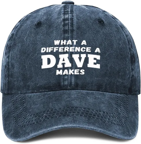 Vista 10 de What A Differences A Dave Makes Hat Gorra de béisbol Sombreros para hombres Sombrero ajustable