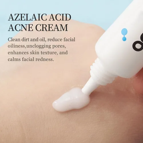 Vista 5 de Crema de Ácido Azelaico al 20% para el Acné Facial, Ácido Azelaico con Ácidos Hialurónicos para el Alivio del Enrojecimiento Facial, Crema