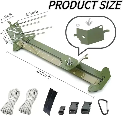 Vista 6 de KOKKOYA Kit de fabricación de collar de perro con plantilla de cuerda de Verde militar