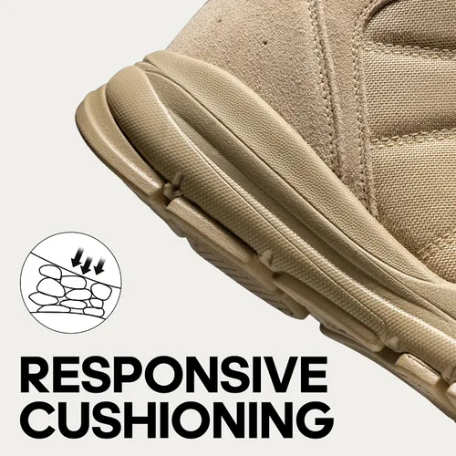 Vista 4 de NORTIV 8 Men's Waterproof Lightweight Military Tactical Work Boots Outdoor Hiking Combat Motorcycle Boots
