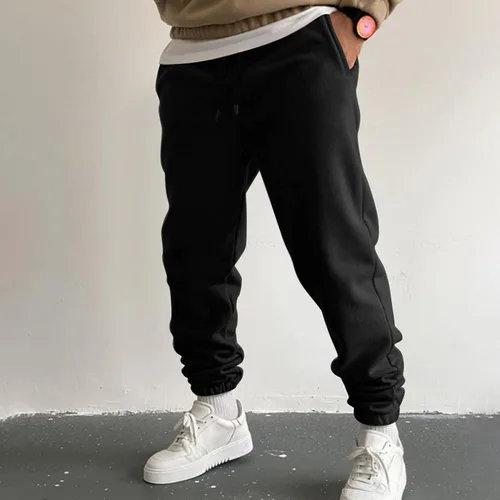 Vista 2 de BIFUTON Pantalones deportivos grises para hombre, pantalones deportivos para hombre, pantalones deportivos para hombre, con bolsillo al aire libre