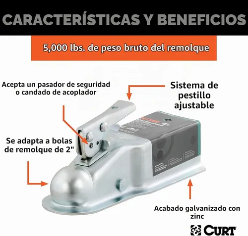 Vista 3 de Curt 25100. Acople con extensión recta