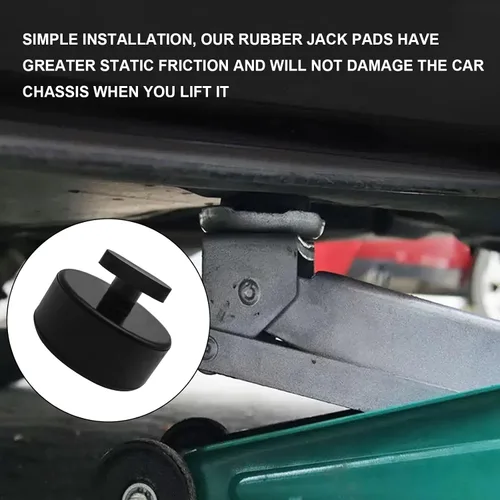 Vista 5 de 4 piezas de almohadilla para gato compatible con Chevrolet Corvette C5 C6 C7, almohadillas de punto de elevación de goma con adaptador