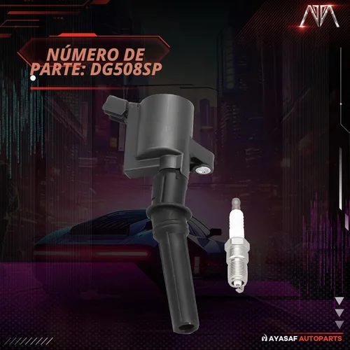 Vista 3 de DG508 Bobinas de encendido y bujías Juego de 8 unidades para Ford 2003-2014 E-150, 1997-2002 E-150 Econoline/E-250 Econoline, 1997-1998 E-350