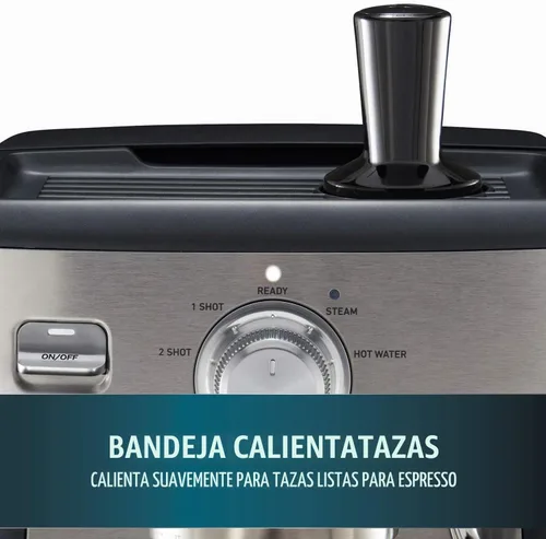 Vista 5 de Calphalon BVCLECMP1 Temp iQ - Máquina de café expreso con varita de vapor, acero inoxidable
