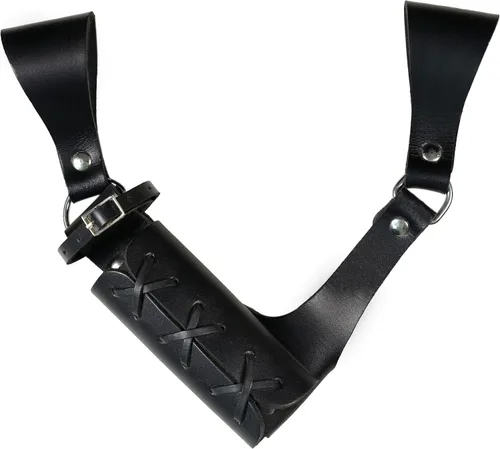 Vista 15 de Cinturón medieval con vaina para espada aventurero con soporte de cuero para espada universal, espada larga, cutlass