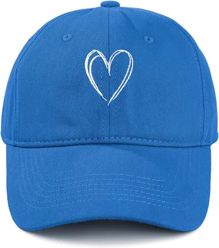 Vista 14 de American Trends Gorras de béisbol para mujer, lindo corazón bordado para Armada con corazón blanco