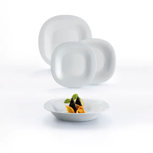 Vista 3 de Plato Llano Luminarc Carine Granit Gris Vidrio (27 cm)
