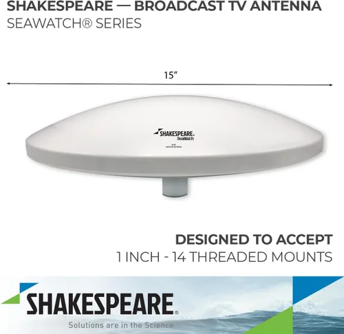 Vista 2 de Antena de TV marina Shakespeare 3015 SeaWatch, 15", Blanca