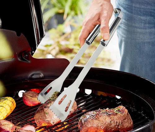 Vista 4 de NewlineNY - Kit de herramientas para barbacoa de acero inoxidable (juego de 3 piezas)