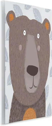 Vista 2 de Stupell Industries Arte de pared de madera con patrón de hojas de oso marrón, diseño de Carla Daly Placa de pared