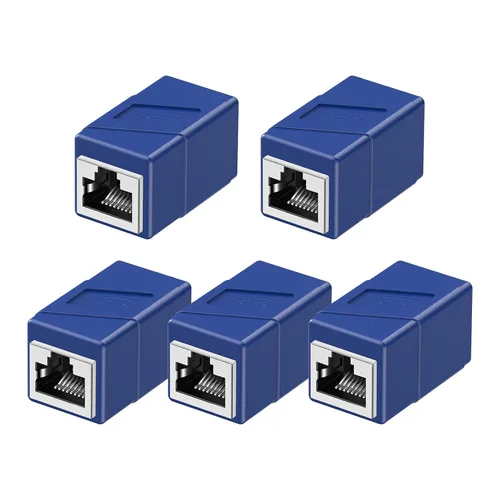 Vista 12 de Acoplador RJ45, adaptadores Ethernet de 2 pak, hembra a hembra, modular recto de 8 pines, conectores de red para cable Ethernet Azul