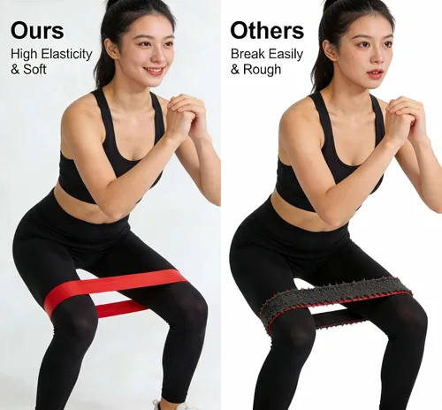 Vista 4 de Conjunto de Bandas de Resistencia para Fitness, Bandas de Ejercicio Multifuncionales para el Hogar, Equipo de Ejercicio para Entrenamiento