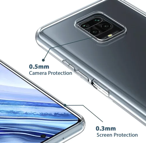 Vista 2 de CHUANG Funda para teléfono Xiaomi Redmi Note 9S / Note 9 Pro/Note 9 Pro Max, fundas laterales de silicona y carcasa trasera de policarbonato duro