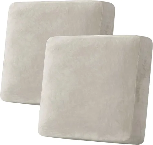 Vista 168 de H.VERSAILTEX Funda de cojín elástica de terciopelo para sofá, funda de cojín de felpa para cojines de silla, protector de muebles, cojín de asiento