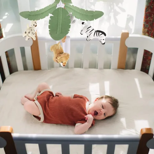 Vista 4 de CLYMENE Safari Animals Baby Musical Cuna Móvil para Bebés Niños y Niñas