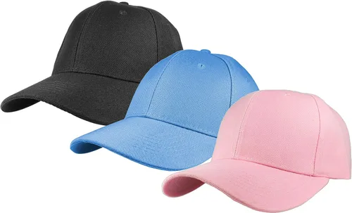 Vista 14 de Gelante - Gorra lisa de béisbol ajustable con correa trasera (3 unidades)