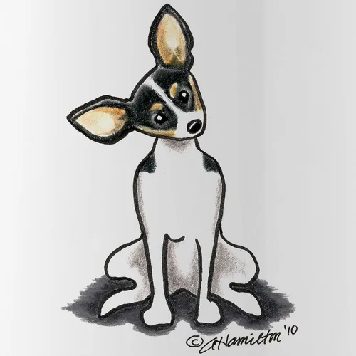 Vista 2 de CafePress Rat Terrier Sit Pretty - Botella de agua (acero inoxidable, 1 botella de agua de 1,0 L)