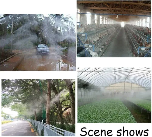 Vista 8 de Boquillas de nebulización, rociadores de patio para refrigeración al aire libre, sistema de enfriamiento por nebulización, cabezal rociador
