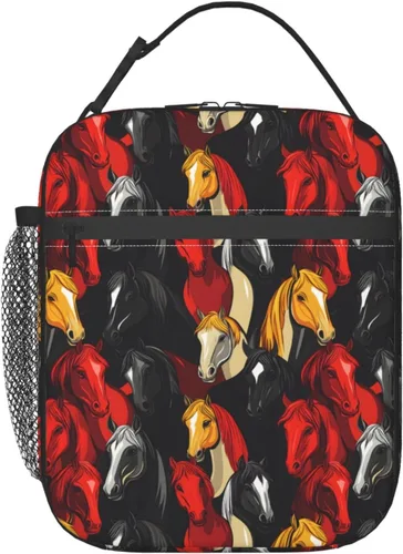 Vista 22 de Lonchera con diseño de margaritas para mujeres, niños, niñas y hombres, lonchera aislada, bolsa de almuerzo para adultos, bolsa de almuerzo