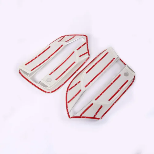 Vista 7 de YIWANG ABS cromo delantero niebla luz cubierta cubierta Trim 4 unids para Jaguar F-Pace X761 (plata mate)