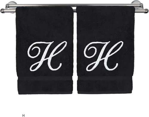 Vista 162 de Toalla de mano con monograma, regalo personalizado, 16 x 30 pulgadas, extra absorbente, 100% algodón turco, acabado de rizo suave, para baño, cocina