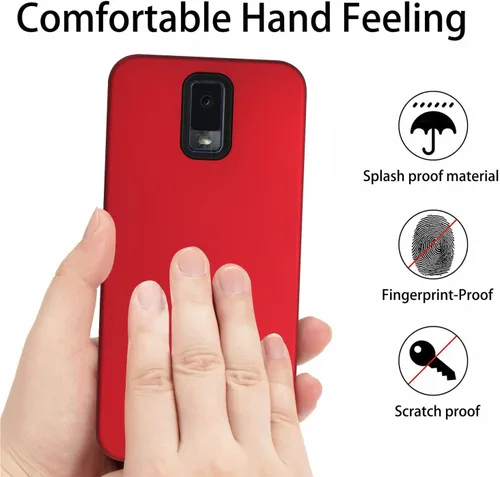 Vista 4 de Ailiber BLU View 3 - Funda para teléfono con protector de pantalla de vidrio templado, soporte magnético para automóvil con placa de metal