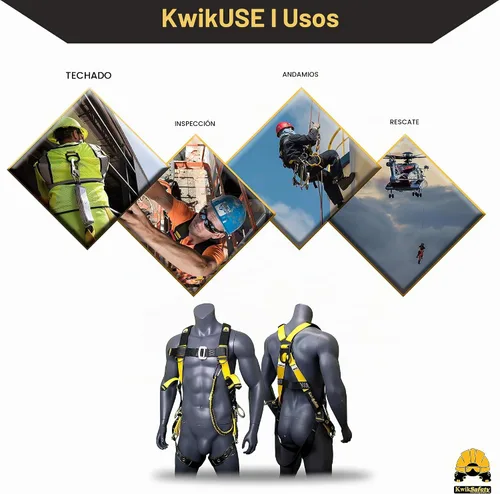Vista 8 de KwikSafety SUPERCELL Safety Harness ANSI OSHA Fall Protection Gear Estándar
