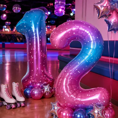 Vista 166 de Globo negro del número 0 para niñas y niños, 40 pulgadas, grande, número 0-9, de papel de aluminio, de Mylar para helio, juego de globos digitales