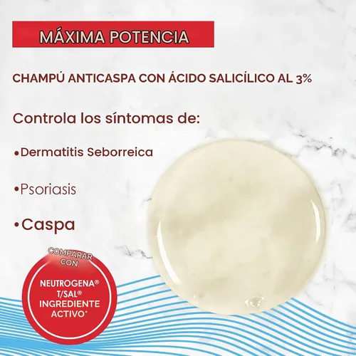 Vista 2 de True+Real Champú anticaspa de ácido salicílico al 3% de ácido salicílico, 4.4 onzas líquidas