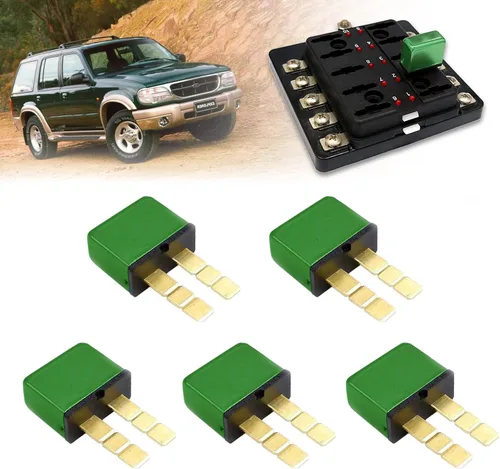 Vista 5 de Disyuntor automotriz T1 reinicio térmico, montaje enchufable con función de cierre, conexión de terminal tipo cuchilla ATC ATO (5 piezas)