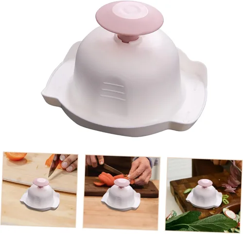 Vista 5 de DOITOOL Soporte para cebolla, 2 unidades, soporte de seguridad alimentaria, cortador de alimentos, protector de mano, protectores de dedos