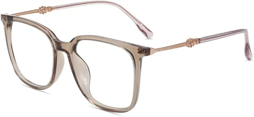 Vista 9 de Firmoo Gafas de bloqueo de luz azul de gran tamaño, marco grande cuadrado nerd, lentes de pantalla de computadora