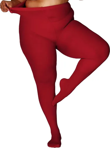Vista 15 de DancMolly Medias de Talla Grande para Mujer, Pantimedias de Control Semiopacas de Nylon de Cintura Alta