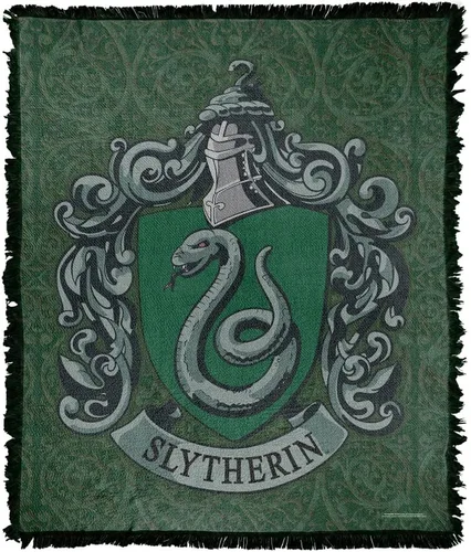 Vista 8 de Manta de Harry Potter, 50 x 60 pulgadas, tapiz tejido original de Gryffindor, mezcla de algodón, manta con flecos