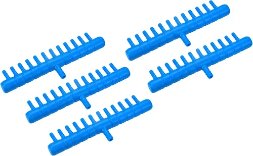 Vista 7 de uxcell 5 unids 0.315 in a 0.217 in 2 vías línea de aire tubo divisor conector pecera tanque oxígeno tubo aire adaptador para acuario, azul