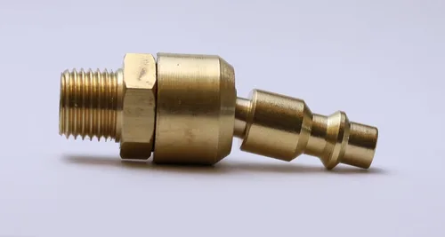 Vista 3 de Paquete de 2 Uffy - Bola giratoria de estilo industrial de 1/4 pulgadas, conectar NPT macho, herramienta de aire rápido M