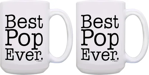 Vista 10 de Pop Mug Best Pop Ever Pop Ever Pop Birthday Gifts Best Pop Cup Pop Presents - Taza de café de 15 onzas, taza de té, color blanco 15oz - Pop