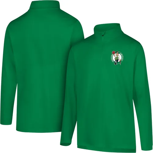 Vista 17 de Ultra Game Camiseta oficial de la NBA de manga larga con cremallera corta para hombre Gris Caliente Carbón