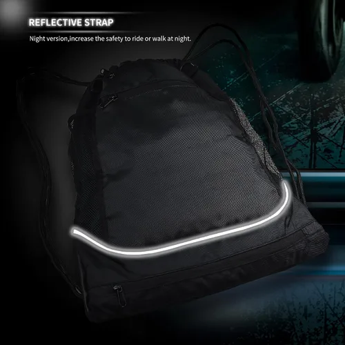 Vista 2 de Mochila para casco de motocicleta con red de carga grande, bolsa compacta de almacenamiento ligero Bolsa de cola