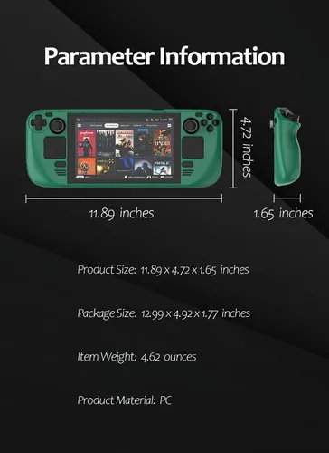 Vista 7 de Funda para cubierta de vapor, accesorio protector con caídas, arañazos, polvo, huellas dactilares, manos llenas (verde OD)