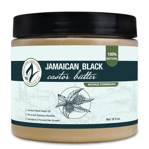 Vista 7 de Zatural Aceite de ricino negro cultivado orgánicamente para el cuerpo y el cabello, aceite de ricino negro jamaicano de calidad de 2 ingredientes