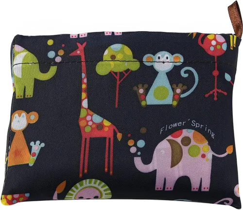 Vista 3 de BEEFLYING Bolsas de comestibles plegables, de nailon, ecológicas y reutilizables, impermeables, bolsas de la compra plegables Bolsa de asas