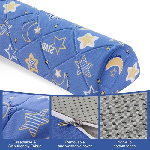 Vista 5 de Ceekliybear Paquete de 1 protector de cama de espuma de alta calidad para niños pequeños, rieles de cama antideslizantes para camas individuales