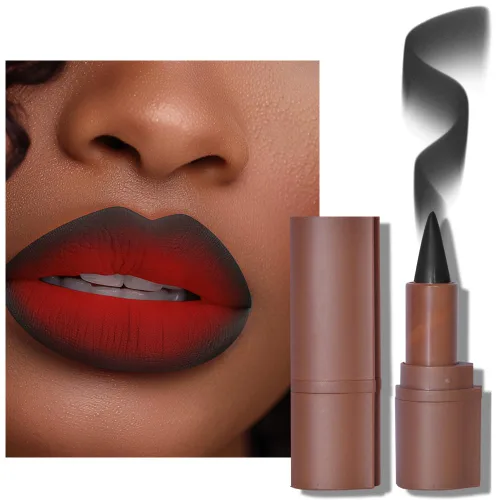 Vista 94 de BAISEN DIARY 2 en 1 doble punta mate delineador de labios y brillo de labios, lápiz combinado de labios marrón nude degradado, delineador de labios