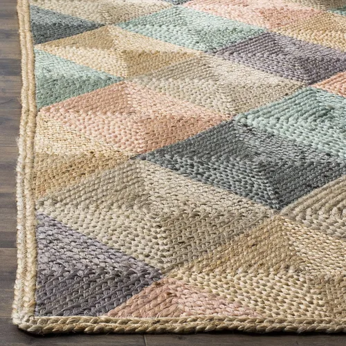 Vista 4 de SAFAVIEH Natural Fiber Collection NF872A - Alfombra de pasillo de 2 pies 6 pulgadas x 8 pies, natural y multicolor, hecha a mano, ideal para zonas