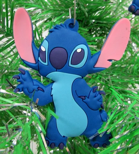 Vista 7 de Stitch - Juego de adornos navideños (diseño único inastillable)