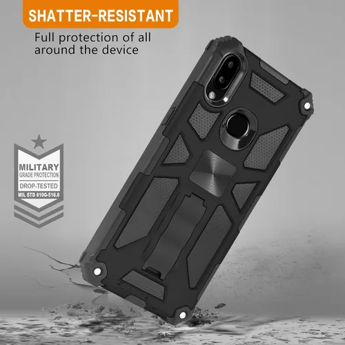 Vista 3 de Funda de teléfono para Huawei Y9 2019 con protector de pantalla de vidrio templado, accesorios Flim y celular, soporte, resistente, protección
